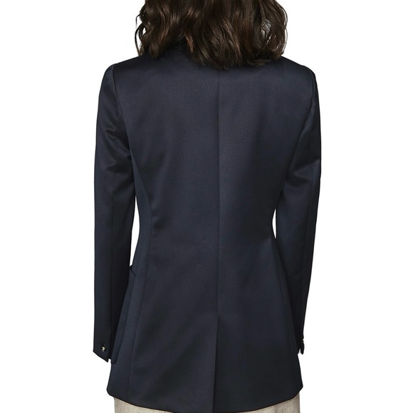 Reiss Astrid Wool Blend Midnight Blue Blazer - Picture 2 of 9